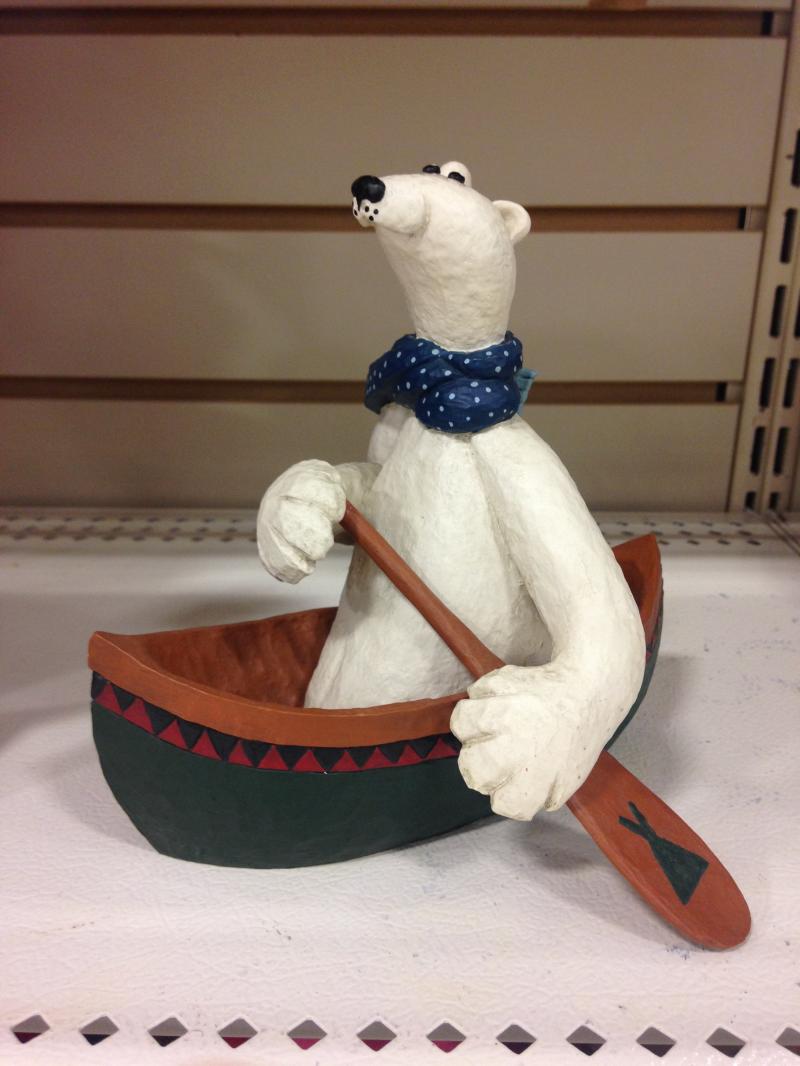 canoeing polor bear